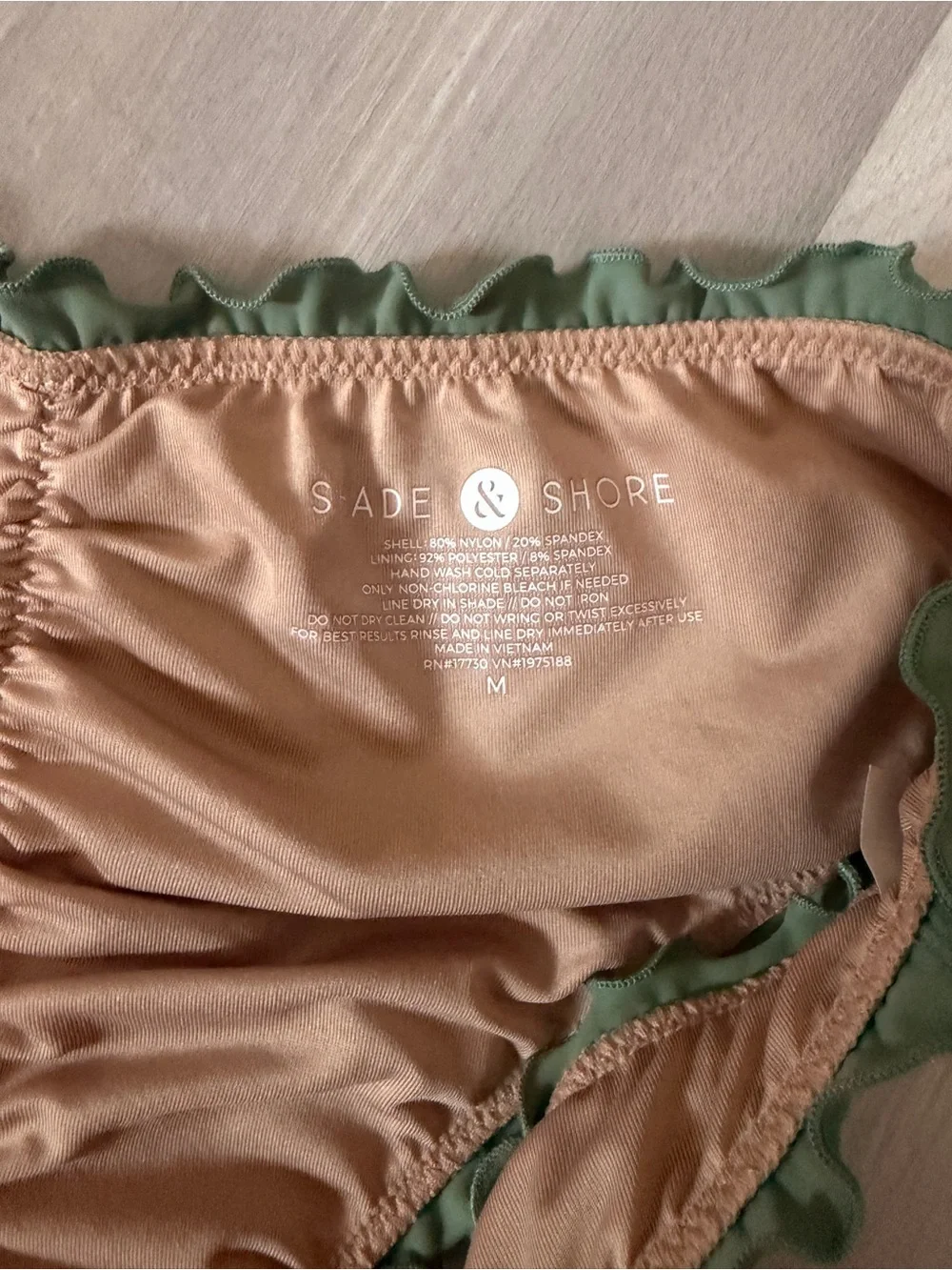 Women's Ruffle Edge Cheeky Coverage Bikini Bottom - Shade & Shore™ M
